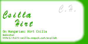 csilla hirt business card